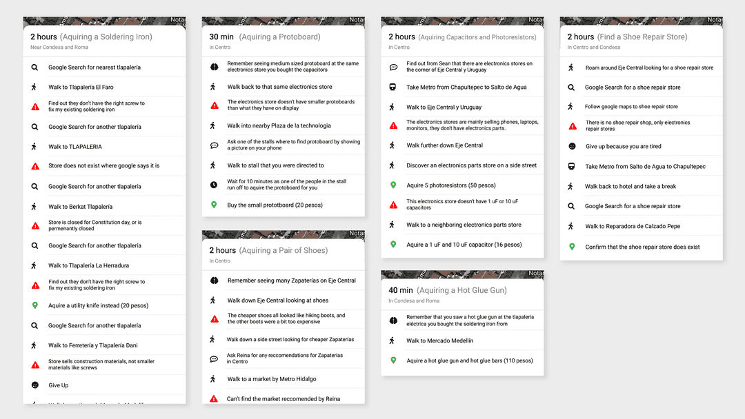 Mock-Google Street View instructions