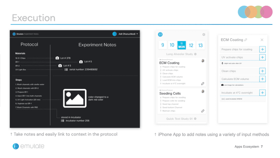 Screenshots from the Study Manager design illustrating Execution workflows