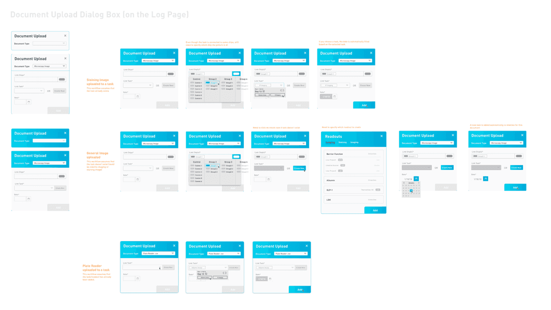 Document upload UX workflow